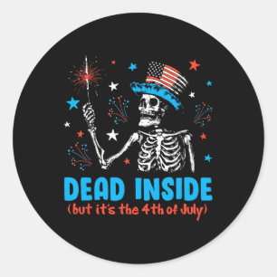 Pegatina Redonda Interior Pero Es El 4 De Julio La Independencia De