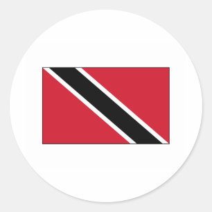 Pegatina Redonda International de la BANDERA de Trinidad