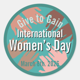 Pegatina Redonda International Women’s Day March 8th. 2026