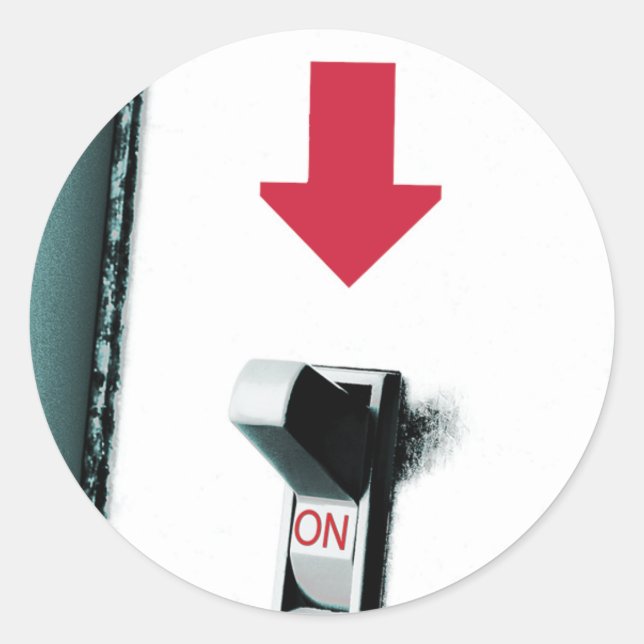 Pegatina Redonda Interruptor de luz (Anverso)