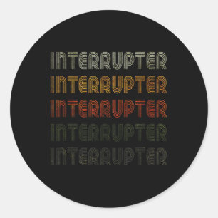 Pegatina Redonda Interruptor del corazón de amor Tee Grunge negro v
