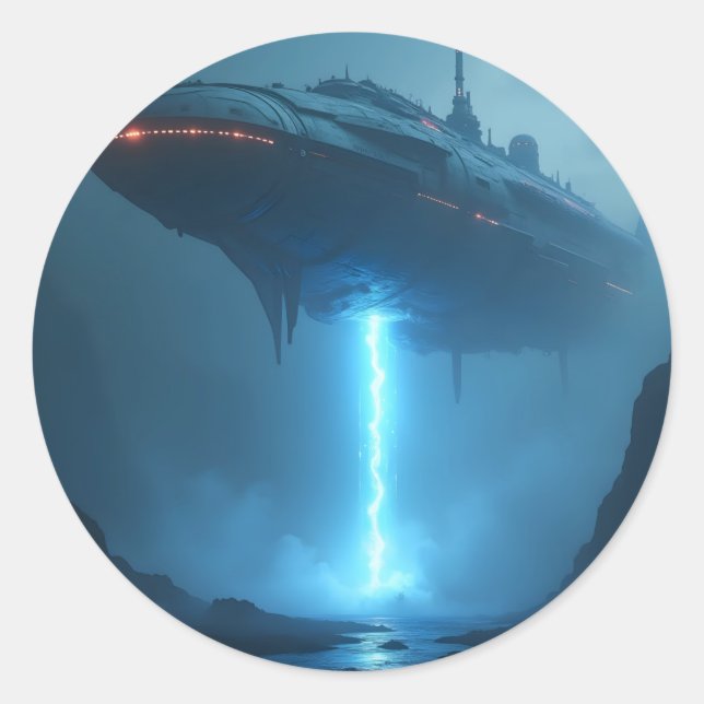 Pegatina Redonda Into the Void -  (Anverso)