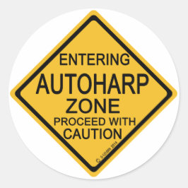 Pegatina Redonda Introducción a la zona de autoharp