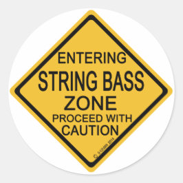 Pegatina Redonda Introducción de la zona de barras de cadenas