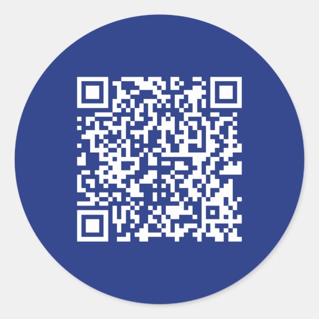 Pegatina Redonda Introducir URL de código QR generado instantáneame (Anverso)
