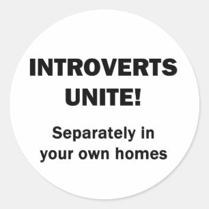 Pegatina Redonda ¡Introverts unen!
