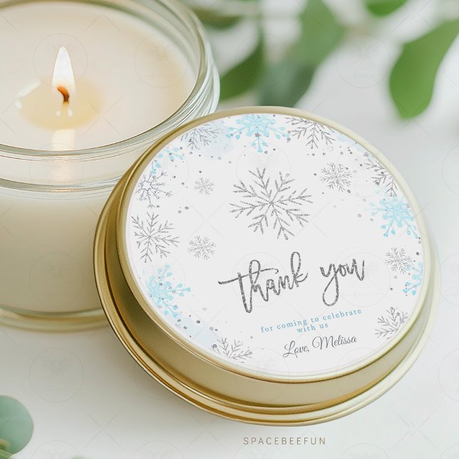 Pegatina Redonda Invierno Baby Shower hace frío afuera (Winter Baby Shower, It's Cold Outside Baby Shower, classic round sticker, holiday baby shower, winte)