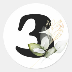 Pegatina Redonda invierno MONOGRAM alfabeto cirílico búlgaro Clase