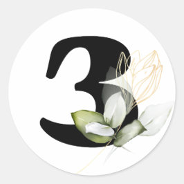 Pegatina Redonda invierno MONOGRAMMA alfabeto cirílico búlgaro Clas