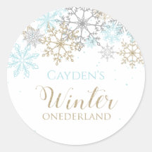 Invierno Onederland primer cumpleaños Snowflake