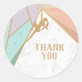 Pegatina Redonda Invitación a escalar rock