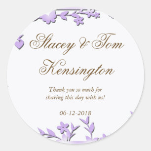 Pegatina Redonda Invitación a la boda de Papel Picado - Lovedoras