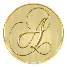 Invitación a la boda de un monograma de oro