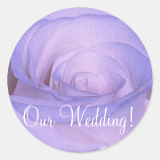 Pegatina Redonda Invitación a la boda Seal_Lilac Rosa_Nuestro Boda!