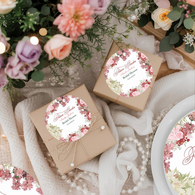 Pegatina Redonda Invitación a la Despedida de Soltera en el Jardín  (Subido por el creador)