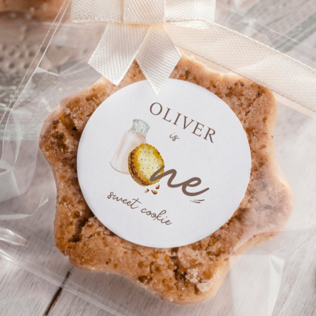 Pegatina Redonda Invitación a la fiesta de cumpleaños de la leche y (Subido por el creador)