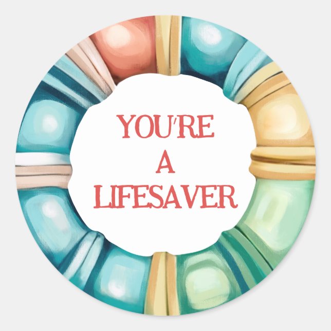 Pegatina Redonda Invitación al cumpleaños de Nautical Beach Ahoy Bo (Anverso)