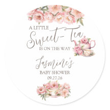 Invitación de Baby Shower de té para Sweet Baby Gi