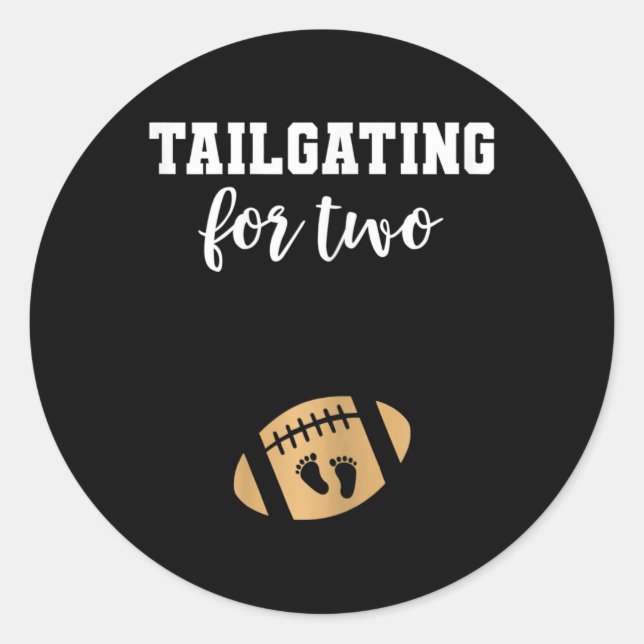 Pegatina Redonda Invitación del embarazo en el fútbol cae por revel (Anverso)