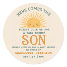 Invitación elegante para baby shower con apellido