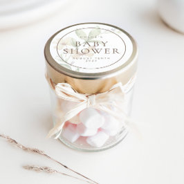 Pegatina Redonda Invitación floral rústica botánica silvestre y fav