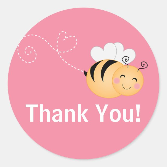 Pegatina Redonda Invitación moderna linda de Baby Shower de la (Anverso)