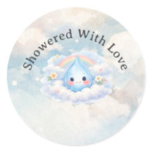 Invitación para baby shower Little Raindrop on the