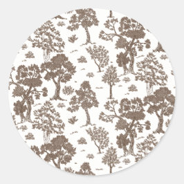 Pegatina Redonda Invitaciones a la boda floral de LILLIE Brown