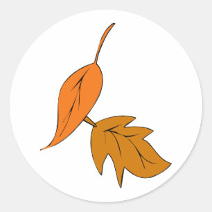 Pegatina Redonda Invitaciones al tema del Boda de otoño envuelven l