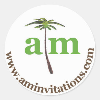 Pegatina Redonda Invitaciones de Anna Murray
