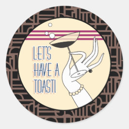 Pegatina Redonda Invitaciones de boda para fiesta de compromiso con