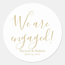 Pegatina Redonda Involucración de la invitación de guiones personal