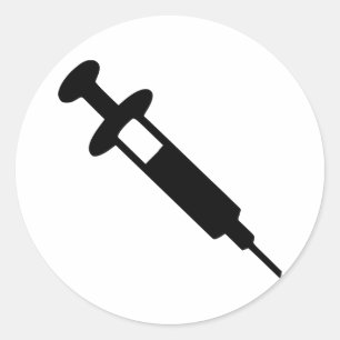 Pegatina Redonda Inyección