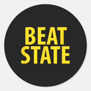 Pegatina Redonda Iowa Beat State House Dividió El Estado De Ia
