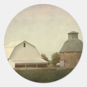 Pegatina Redonda Iowa Farming