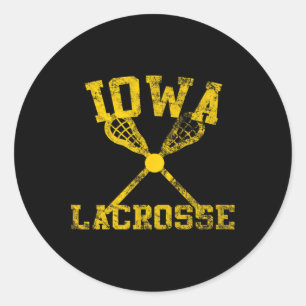Pegatina Redonda Iowa Lacrosse