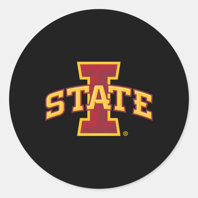 Pegatina Redonda Iowa State Cyclones Icon (Anverso)