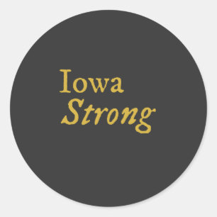 Pegatina Redonda Iowa Strong
