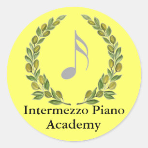 Pegatina Redonda IPAcrestalt, piano del Intermezzo, academia