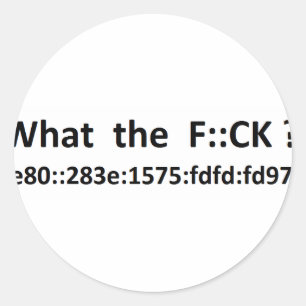 Pegatina Redonda ipv6