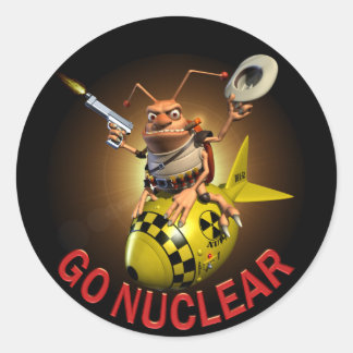 Pegatina Redonda Ir a la nuclear
