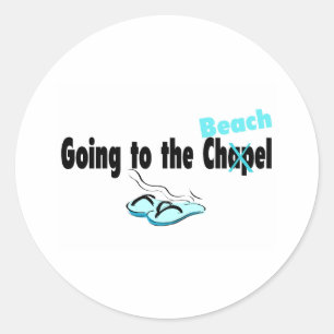 Pegatina Redonda Ir A La Playa