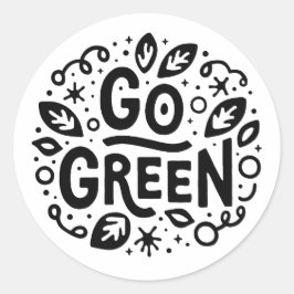 Pegatina Redonda Ir citas de ecología verde