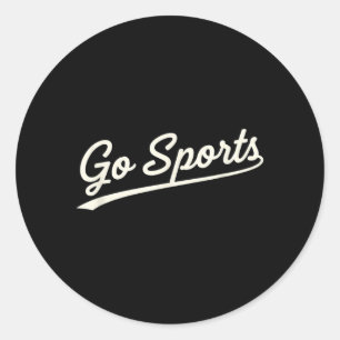 Pegatina Redonda Ir Deportes Guión Divertido Fútbol Eslogan Fan