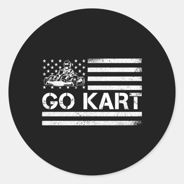 Pegatina Redonda Ir K Carreras King Go K Racer (Anverso)