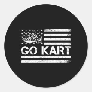 Pegatina Redonda Ir K Carreras King Go K Racer