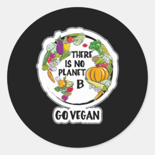 Pegatina Redonda Ir Vegetariano Vegetariano Veganism Idea de Regalo