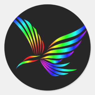 Pegatina Redonda Ir volando