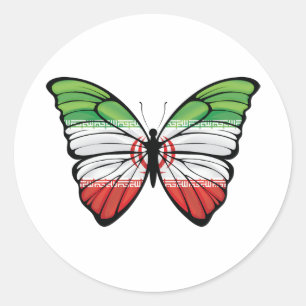 Pegatina Redonda Iran Hypolimnas Butterfly