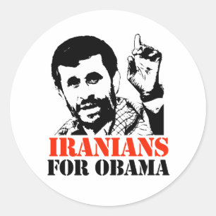 PEGATINA REDONDA IRANÍES POR OBAMA